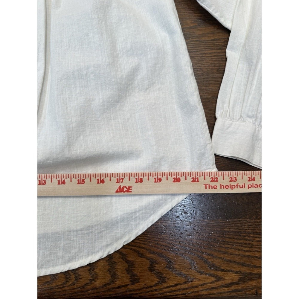 Falls Creek Women's Sz S Linen Blend Popover Top Lagenlook Boho NWOT Ivory - Picture 6 of 16